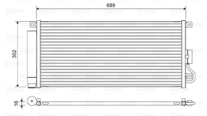 Condensator, climatizare (822592 VALEO) CHEVROLET,OPEL,VAUXHALL