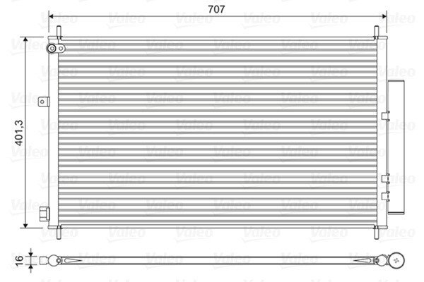 Condensator, climatizare (822593 VALEO) HONDA
