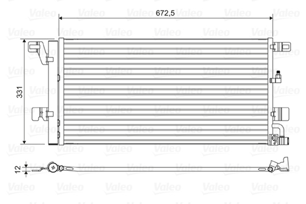 Condensator, climatizare (822596 VALEO) AUDI