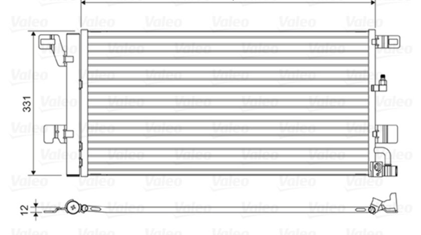 Condensator, climatizare (822596 VALEO) AUDI