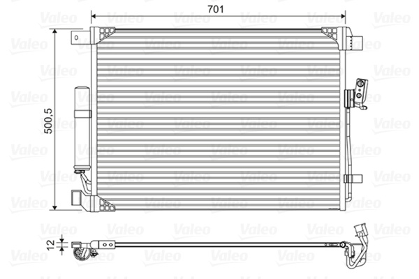 Condensator, climatizare (822605 VALEO) NISSAN