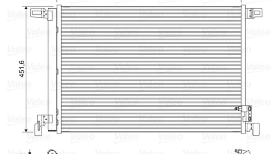 Condensator, climatizare (822609 VALEO) AUDI,VW