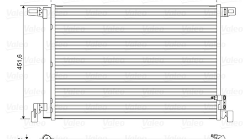 Condensator, climatizare (822609 VALEO) AUDI,VW