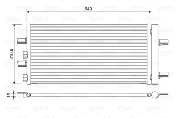 Condensator, climatizare (822615 VALEO) BMW,MINI