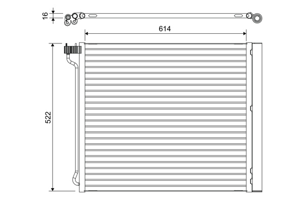 Condensator, climatizare (822649 VALEO) BMW