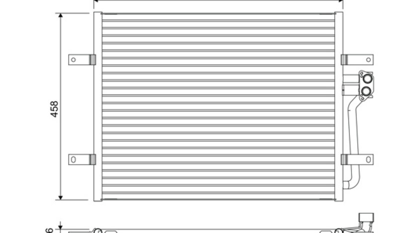 Condensator, climatizare (822654 VALEO) VW