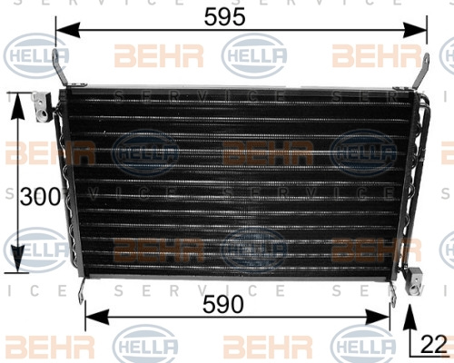 Condensator, climatizare (8FC351035661 HELLA) FIAT
