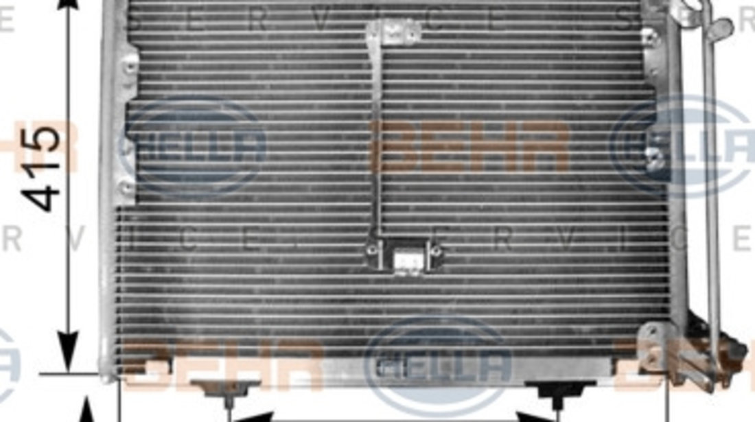 Condensator, climatizare (8FC351036011 HELLA) MERCEDES-BENZ