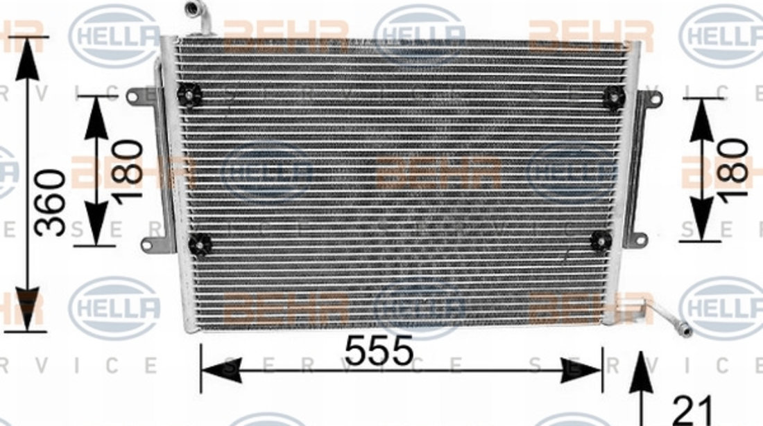 Condensator, climatizare (8FC351036081 HELLA) VW