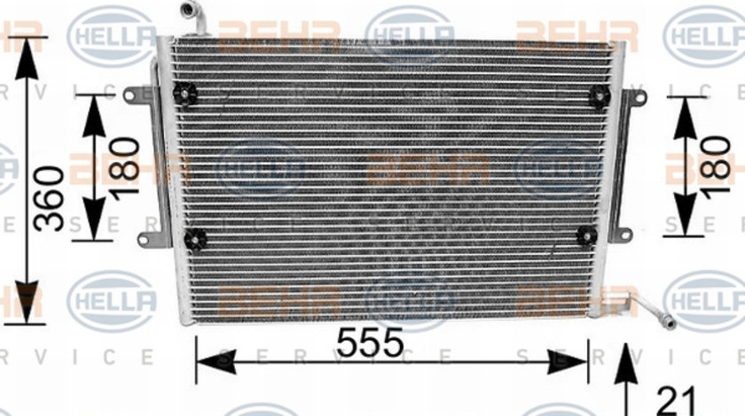 Condensator, climatizare (8FC351036081 HELLA) VW
