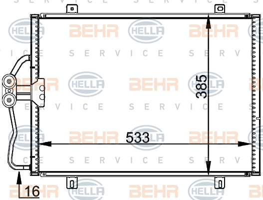 Condensator, climatizare (8FC351036191 HELLA) RENAULT