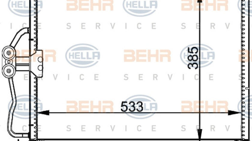 Condensator, climatizare (8FC351036191 HELLA) RENAULT