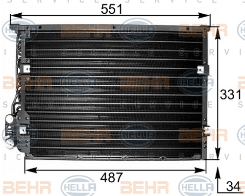 Condensator, climatizare (8FC351036221 HELLA) BMW