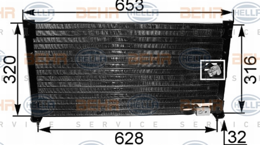 Condensator, climatizare (8FC351036281 HELLA) HONDA,ROVER