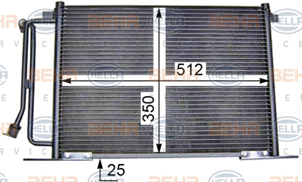Condensator, climatizare (8FC351036411 HELLA) FORD,MAZDA
