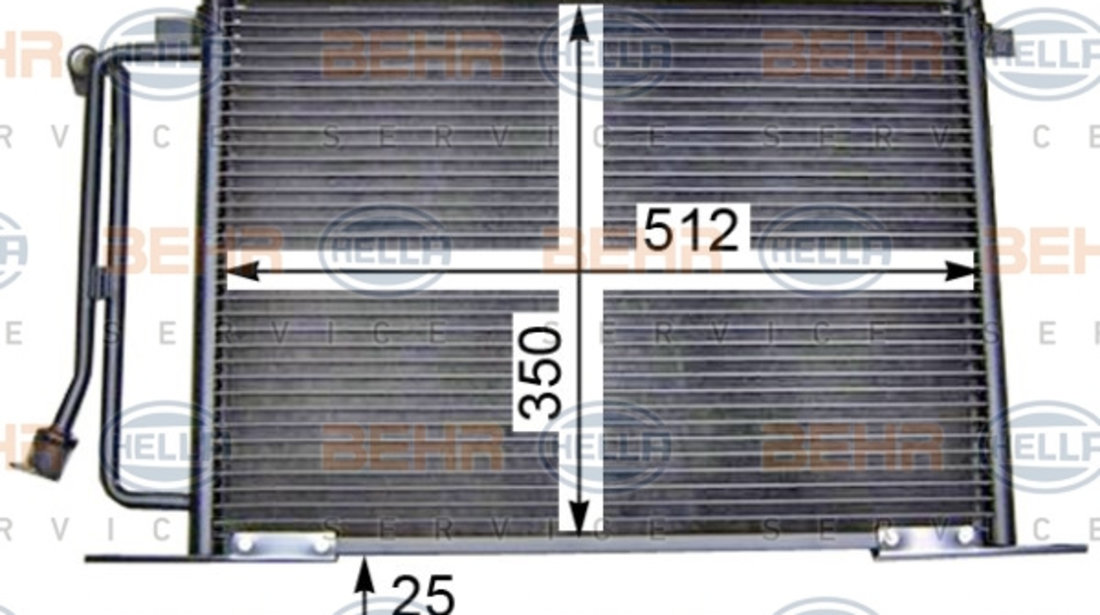 Condensator, climatizare (8FC351036411 HELLA) FORD,MAZDA