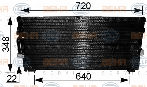 Condensator, climatizare (8FC351036601 HELLA) TOYOTA