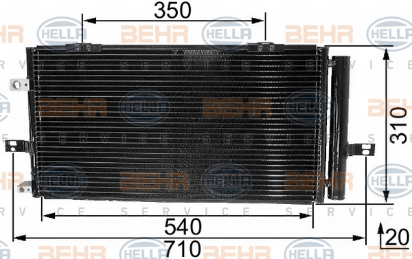 Condensator, climatizare (8FC351037671 HELLA) ROVER