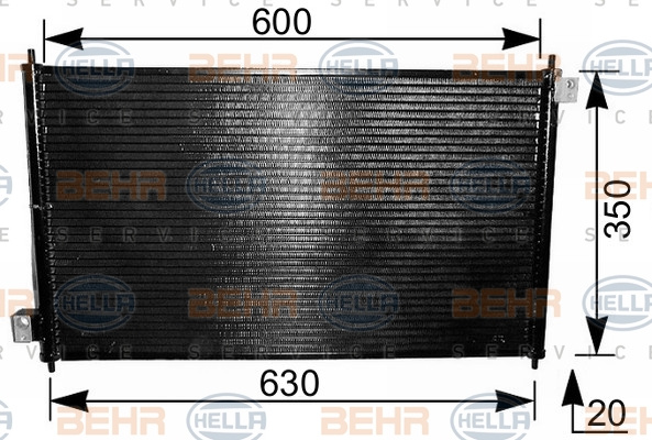 Condensator, climatizare (8FC351037741 HELLA) HONDA