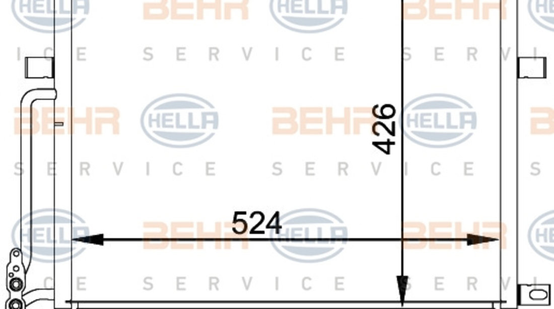 Condensator, climatizare (8FC351038204 HELLA) BMW,BMW (BRILLIANCE)