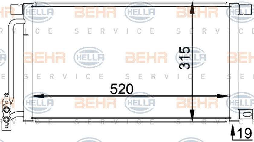 Condensator, climatizare (8FC351038214 HELLA) BMW