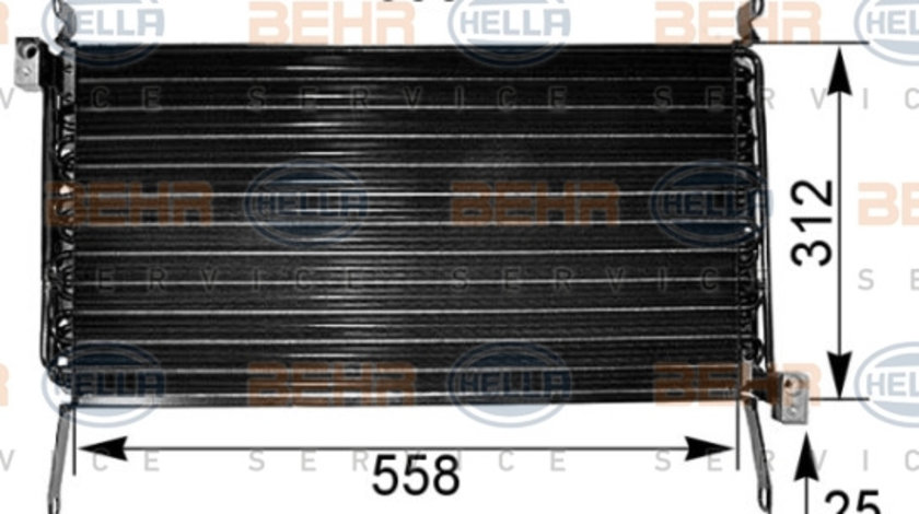 Condensator, climatizare (8FC351038631 HELLA) FIAT