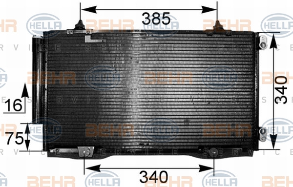Condensator, climatizare (8FC351038741 HELLA) TOYOTA