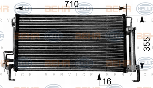 Condensator, climatizare (8FC351038791 HELLA) HYUNDAI