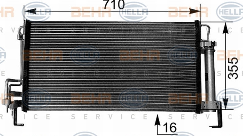 Condensator, climatizare (8FC351038791 HELLA) HYUNDAI