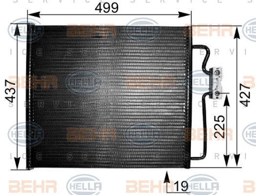 Condensator, climatizare (8FC351038811 HELLA)