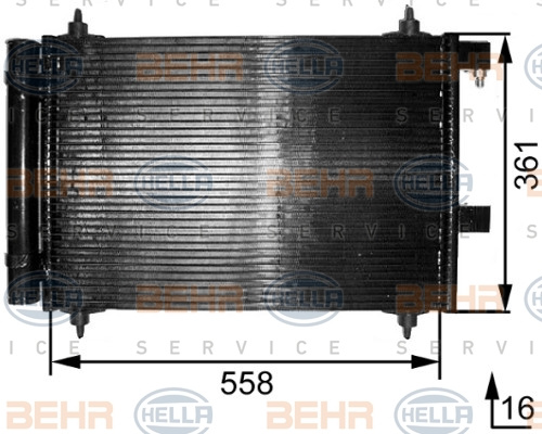 Condensator, climatizare (8FC351300251 HELLA) Citroen