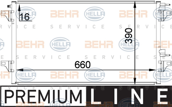 Condensator, climatizare (8FC351300341 HELLA) RENAULT