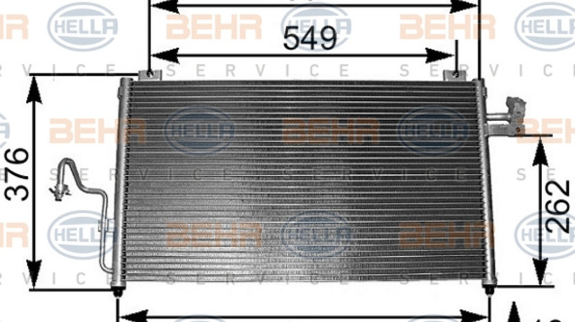 Condensator, climatizare (8FC351301091 HELLA) MAZDA