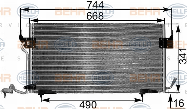 Condensator, climatizare (8FC351301291 HELLA) Citroen,PEUGEOT