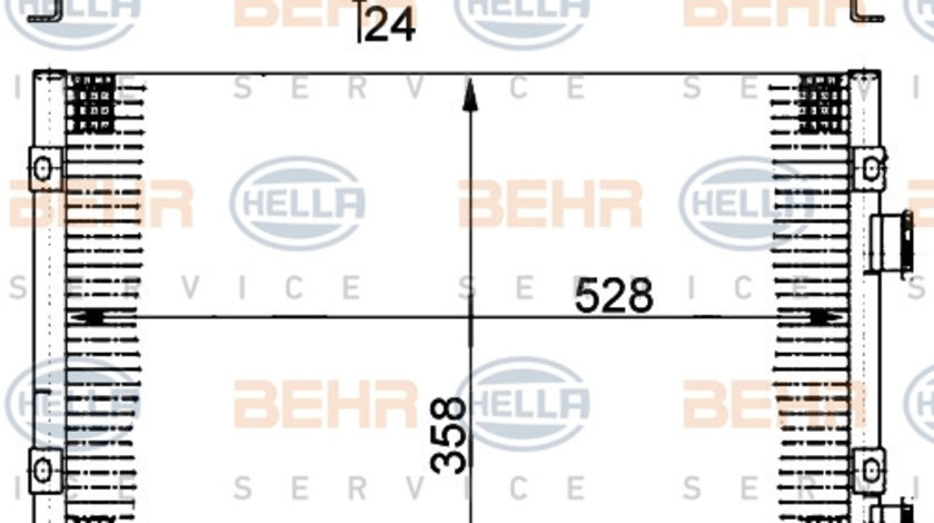 Condensator, climatizare (8FC351302241 HELLA) CHRYSLER