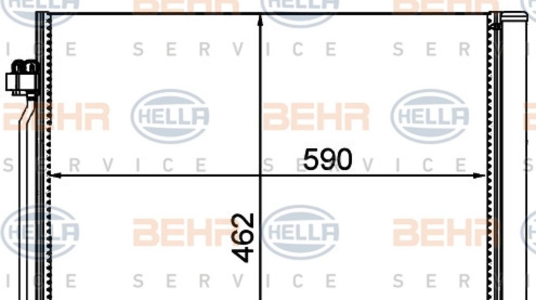 Condensator, climatizare (8FC351302494 HELLA) BMW