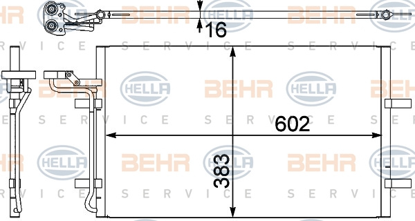Condensator, climatizare (8FC351302571 HELLA) VOLVO