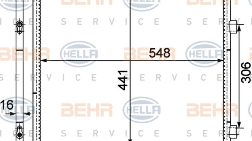 Condensator, climatizare (8FC351303511 HELLA) RENAULT TRUCKS