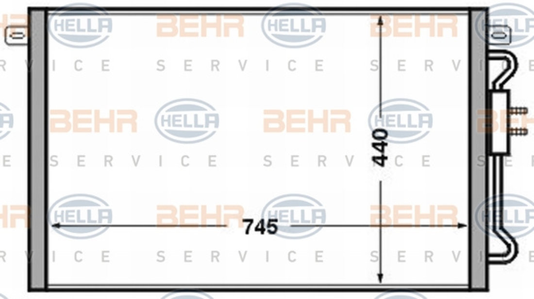 Condensator, climatizare (8FC351305191 HELLA) CHRYSLER