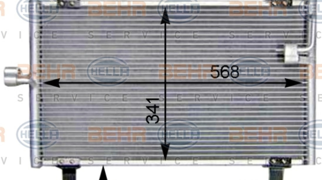 Condensator, climatizare (8FC351305211 HELLA) Citroen,FIAT,PEUGEOT