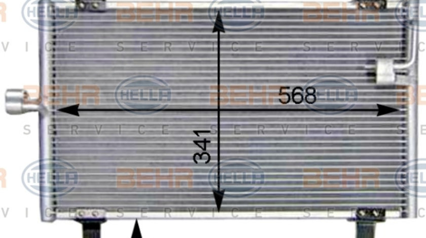 Condensator, climatizare (8FC351305211 HELLA) Citroen,FIAT,PEUGEOT