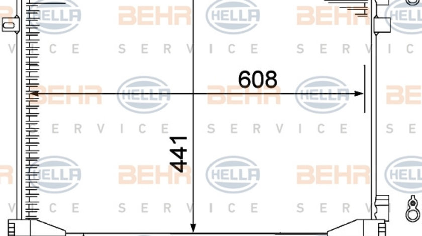 Condensator, climatizare (8FC351306661 HELLA) NISSAN,OPEL,RENAULT,VAUXHALL