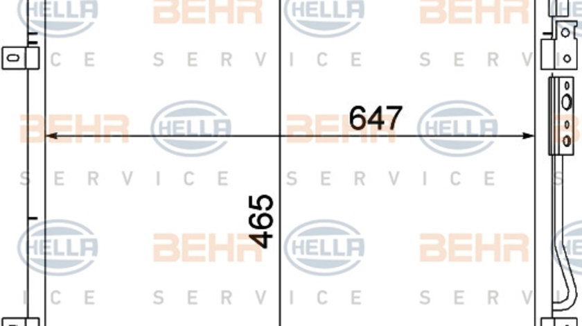 Condensator, climatizare (8FC351309111 HELLA) JEEP