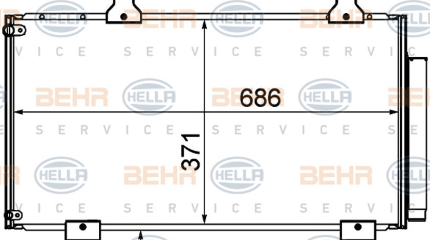 Condensator, climatizare (8FC351310261 HELLA) HONDA