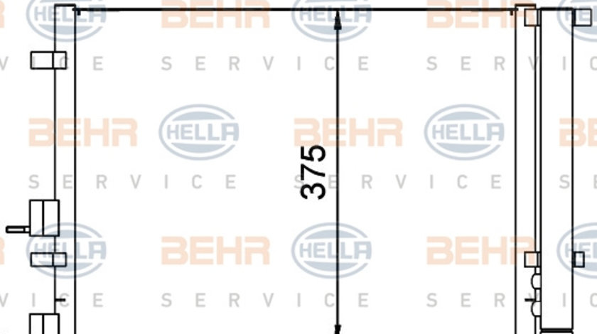 Condensator, climatizare (8FC351318671 HELLA) HYUNDAI