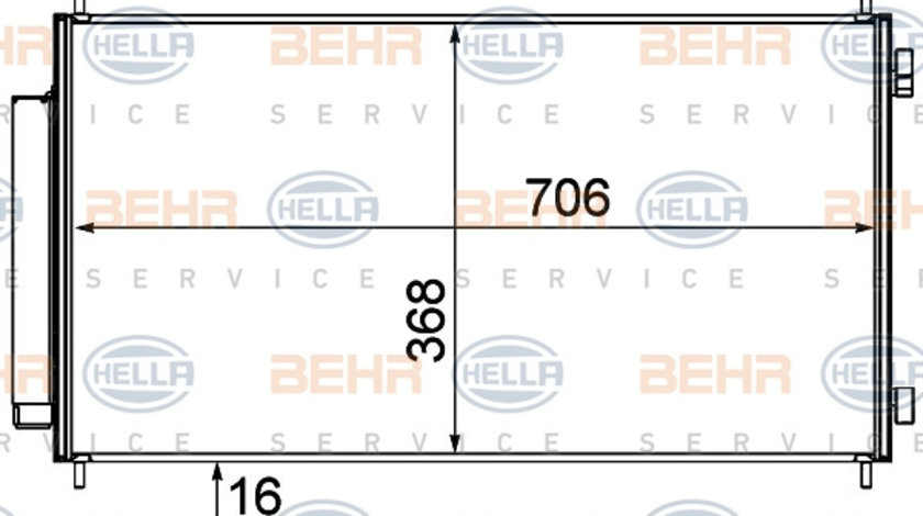 Condensator, climatizare (8FC351319231 HELLA) HONDA