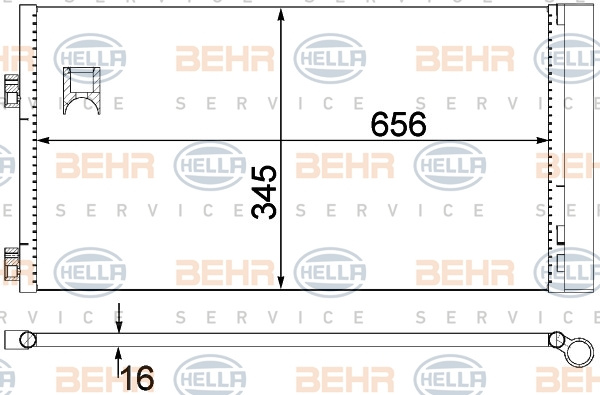 Condensator, climatizare (8FC351319644 HELLA) MINI