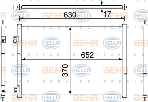 Condensator, climatizare (8FC351330401 HELLA) HONDA