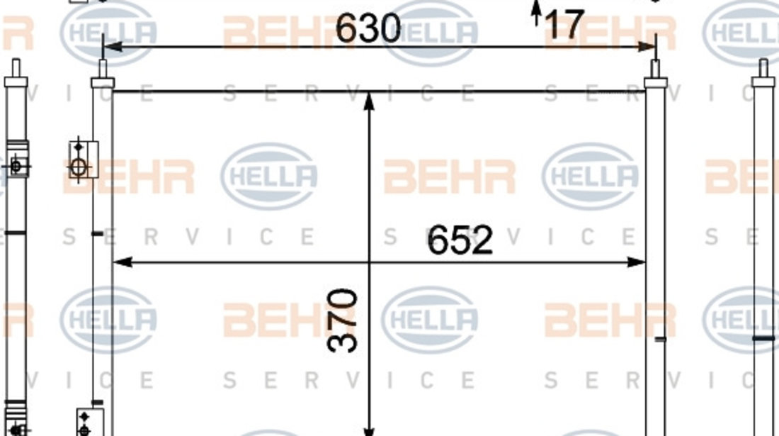 Condensator, climatizare (8FC351330401 HELLA) HONDA