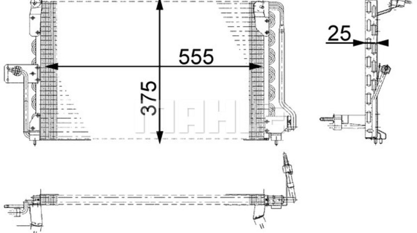 Condensator, climatizare (AC169000S MAHLE KNECHT) LDV,OPEL,VAUXHALL